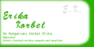 erika korbel business card